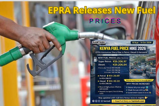 EPRA Releases New Fuel Prices