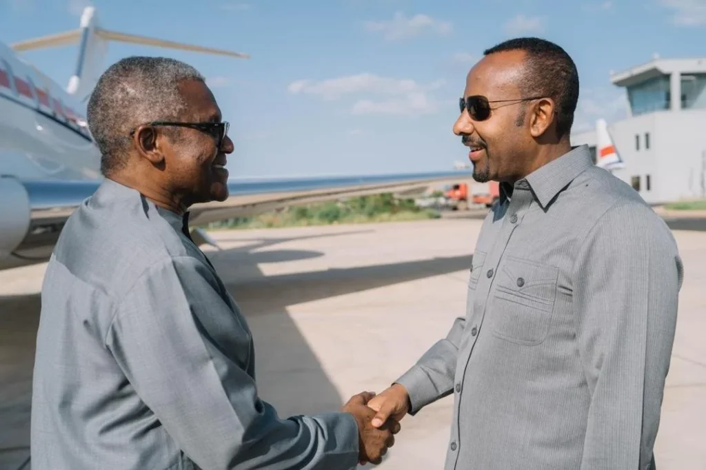 Aliko Dangote and Priminister Abiy Ahmed