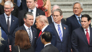 Donald Trump and Xi Jinping in China
