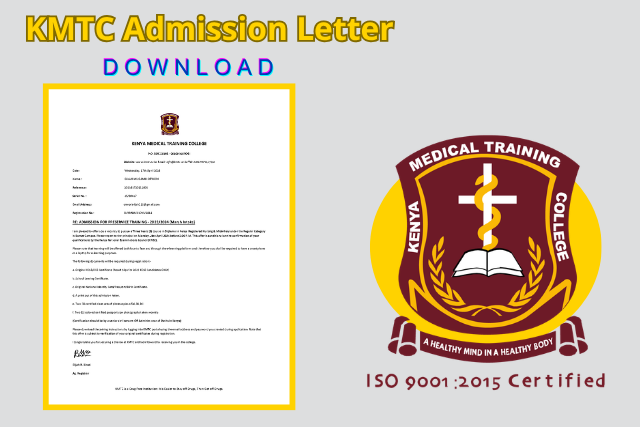 Download KMTC Admission Letter